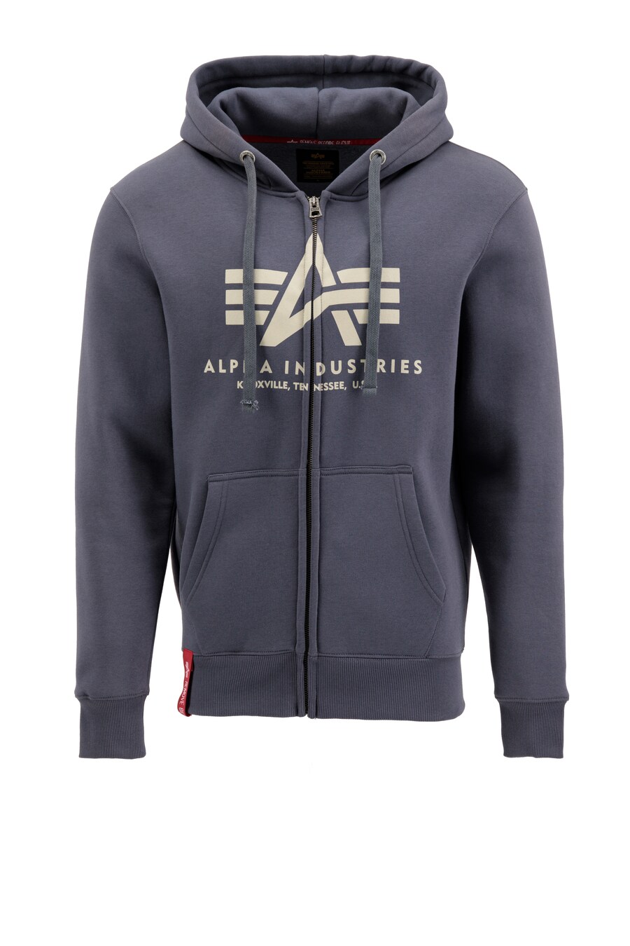 

Худи на молнии Alpha Industries, серый