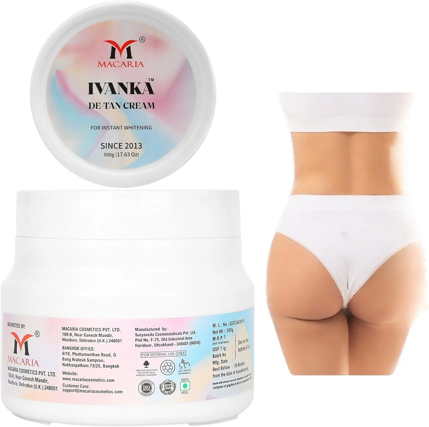 Крем для удаления загара Ivanka Detan Inner Thighs, 500 мл, MACARIA