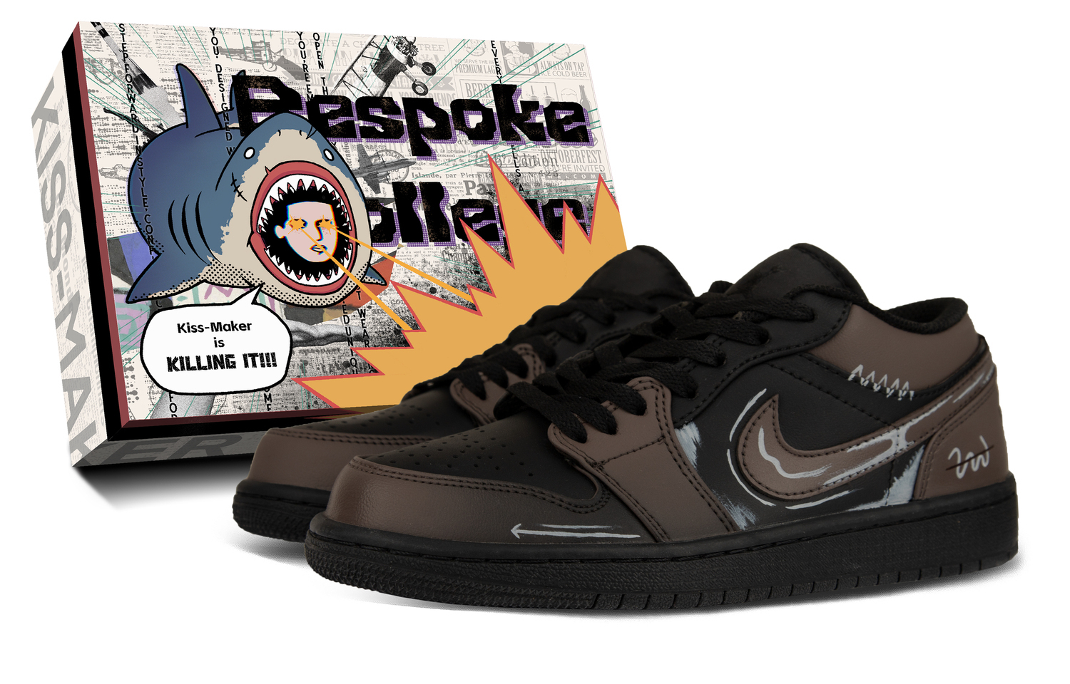 

Jordan Air 1 Synthetic Leather Classic Cushioning Low top Vintage Basketball Shoes Unisex Black