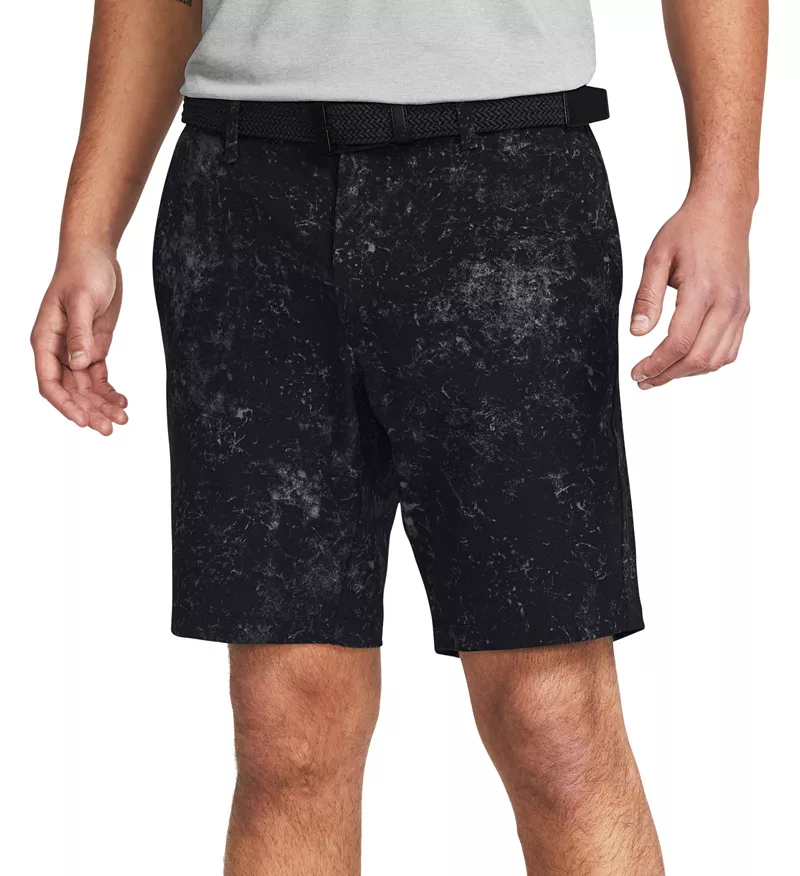 

Мужские зауженные шорты для гольфа с принтом Under Armour Drive, черный