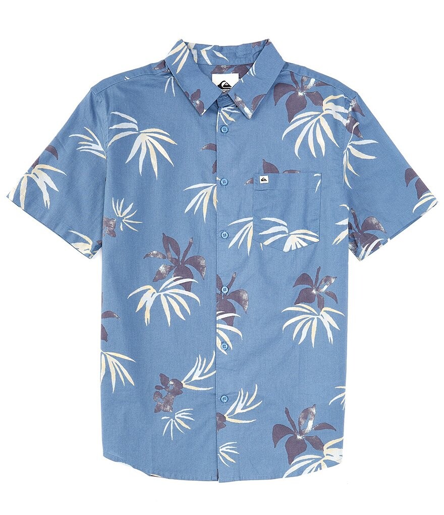

Классическая тканая рубашка Quiksilver Apero с короткими рукавами, синий