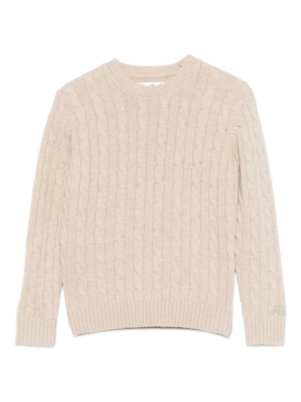 

Свитер фактурной вязки с круглым вырезом Mc2 Saint Barth Kids, нейтральный