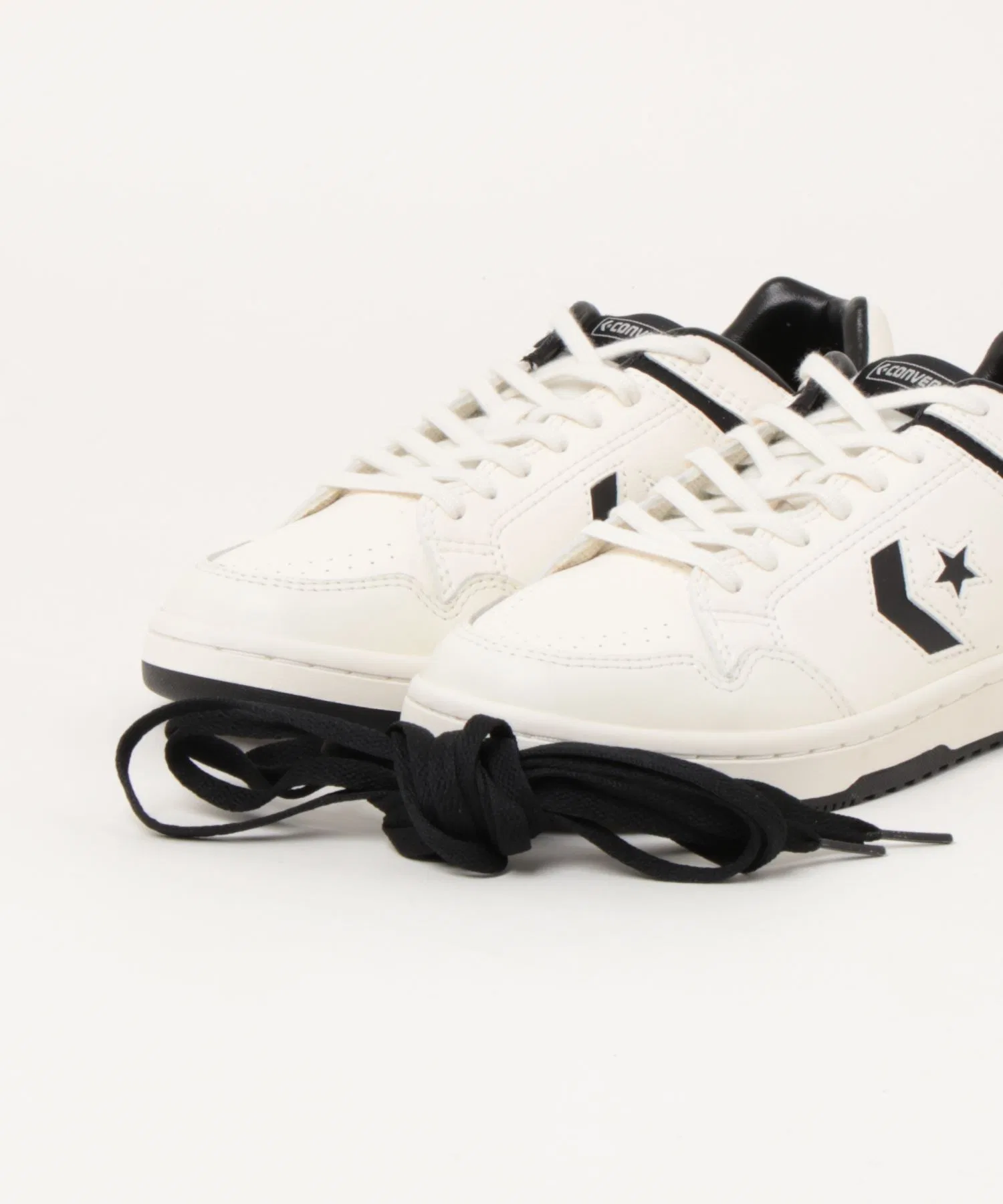 Мужские кеды из синтетической кожи CONVERSE WEAPON SK OX бело-жёлтые — фото 4