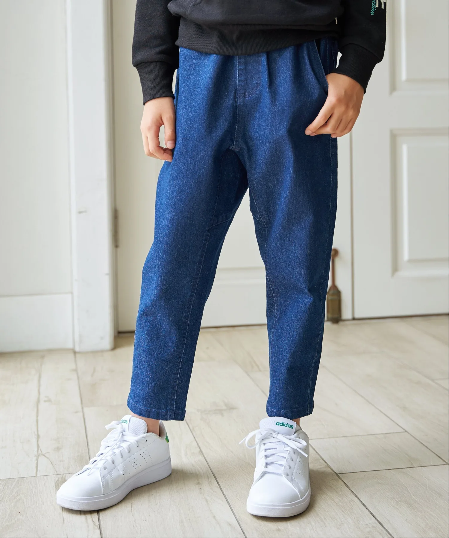 Эластичные свободные брюки зауженного кроя (120-160 см) Ikka, Navy blue — фото 2