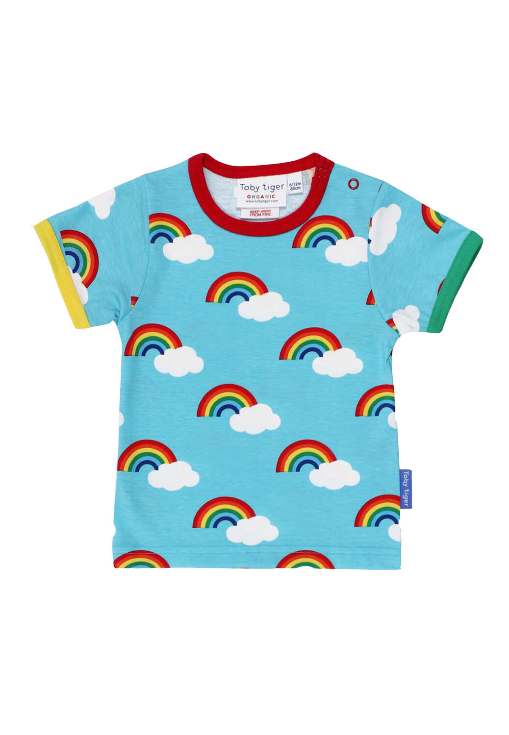 

Футболка Toby Tiger mit Regenbogen Print, синий