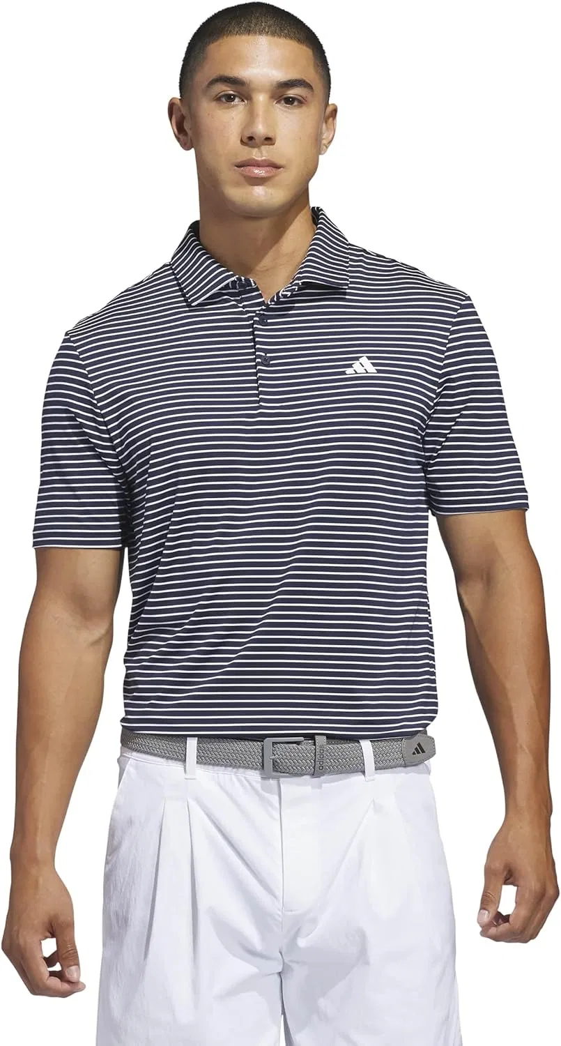 Поло мужское adidas, цвет Collegiate Navy, White