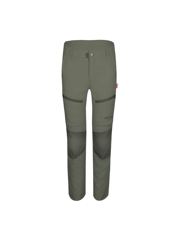 

Trollkids Трекинговые брюки с отстегивающимися штанинами, приталенный крой, цвет Nordfjord, глиняно-зеленый