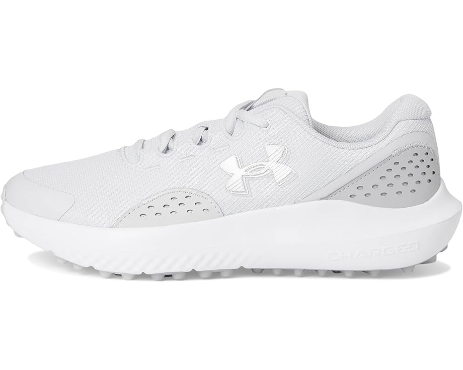Кроссовки Under Armour Surge Golf Cleats, цвет Halo Gray/Halo Gray/Metallic Silver — фото 4