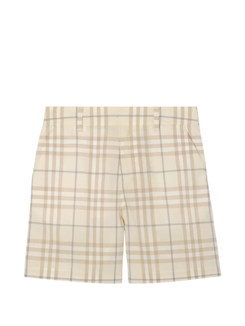 Проверьте хлопковые шорты Burberry Kids, нейтральный