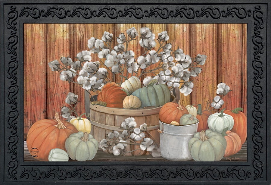 

Осенний коврик Briarwood Lane Pumpkins and Willows, разноцветный