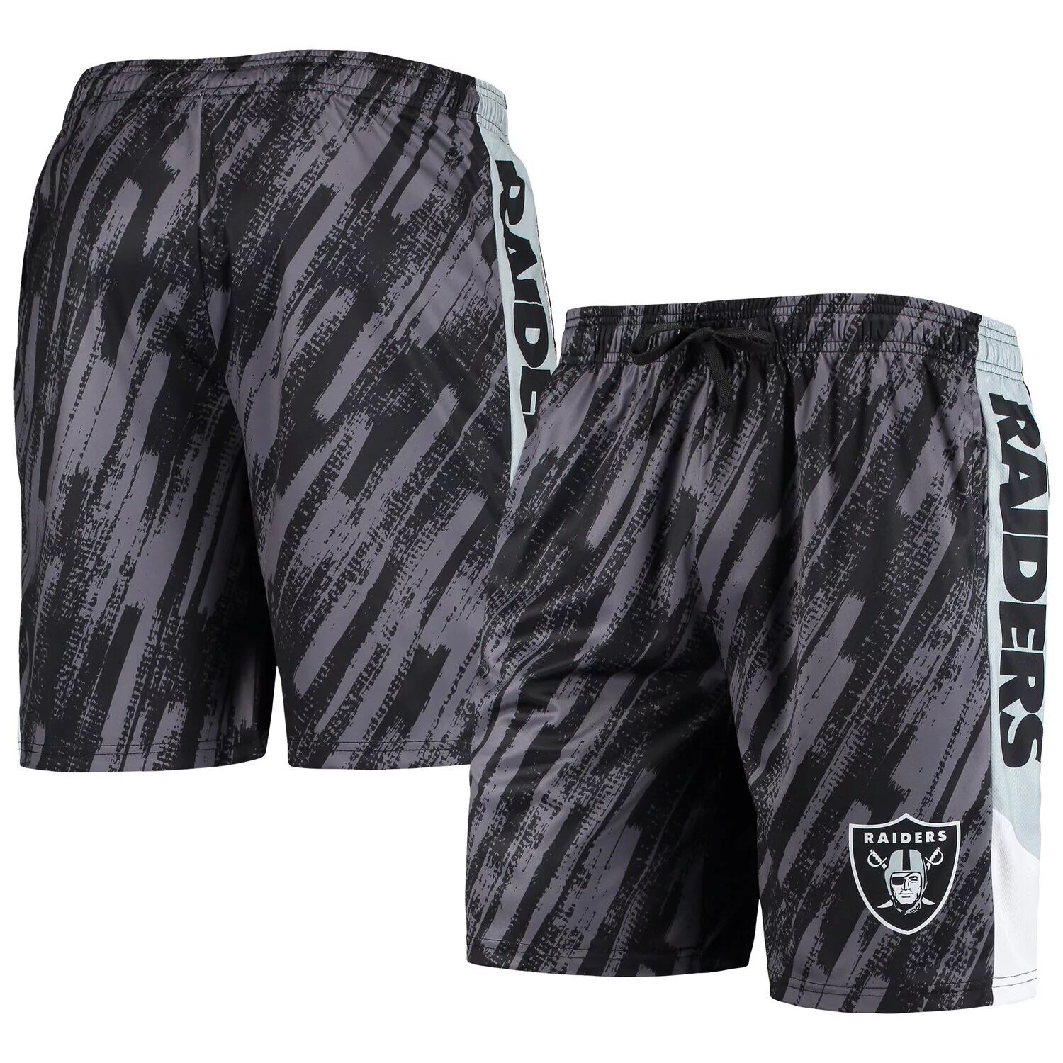 

Мужские шорты FOCO Las Vegas Raiders черного цвета со статической сеткой