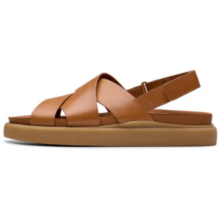 Clarks Римские сандалии Aristra Collection, женские, коричневые, высота 3 см