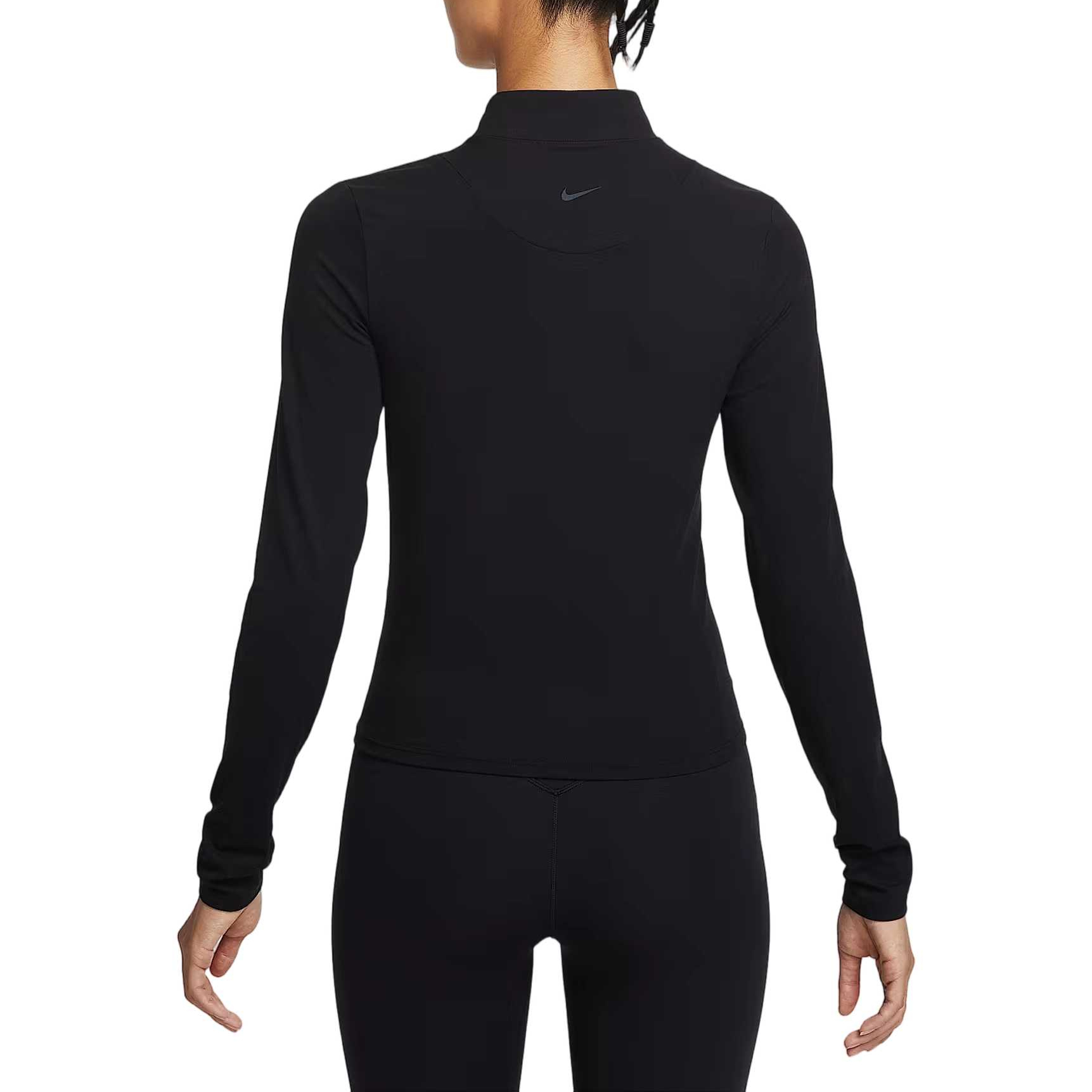 Nike Куртка Dri Fit, женская, черная/серый Cool Gray, воротник стойка — фото 3