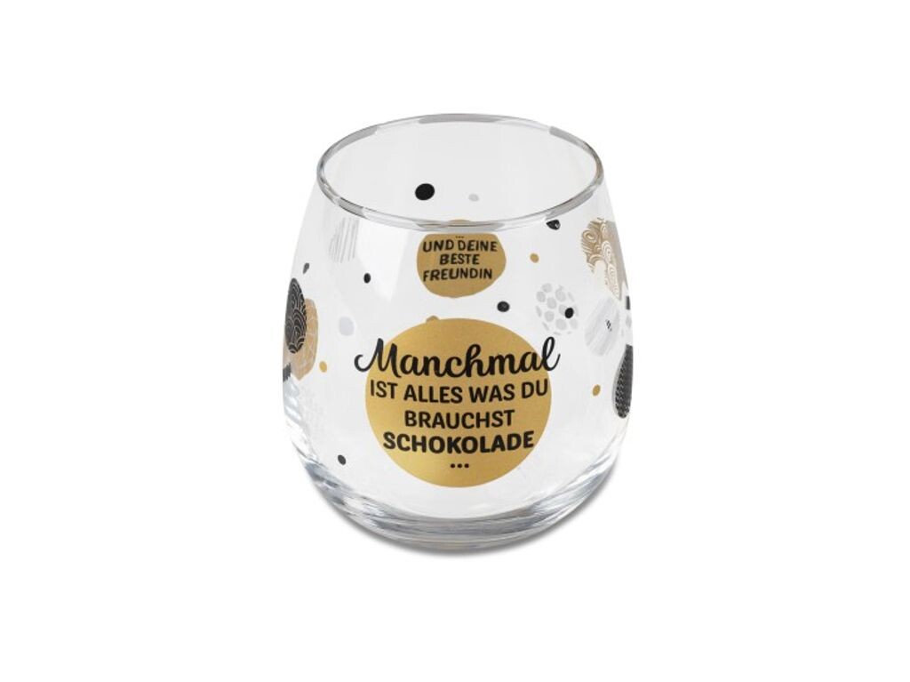 

Стакан для виски, стакан для воды или даже бокал для вина с поговоркой: иногда все, что вам нужно, это шоколад Bollweg