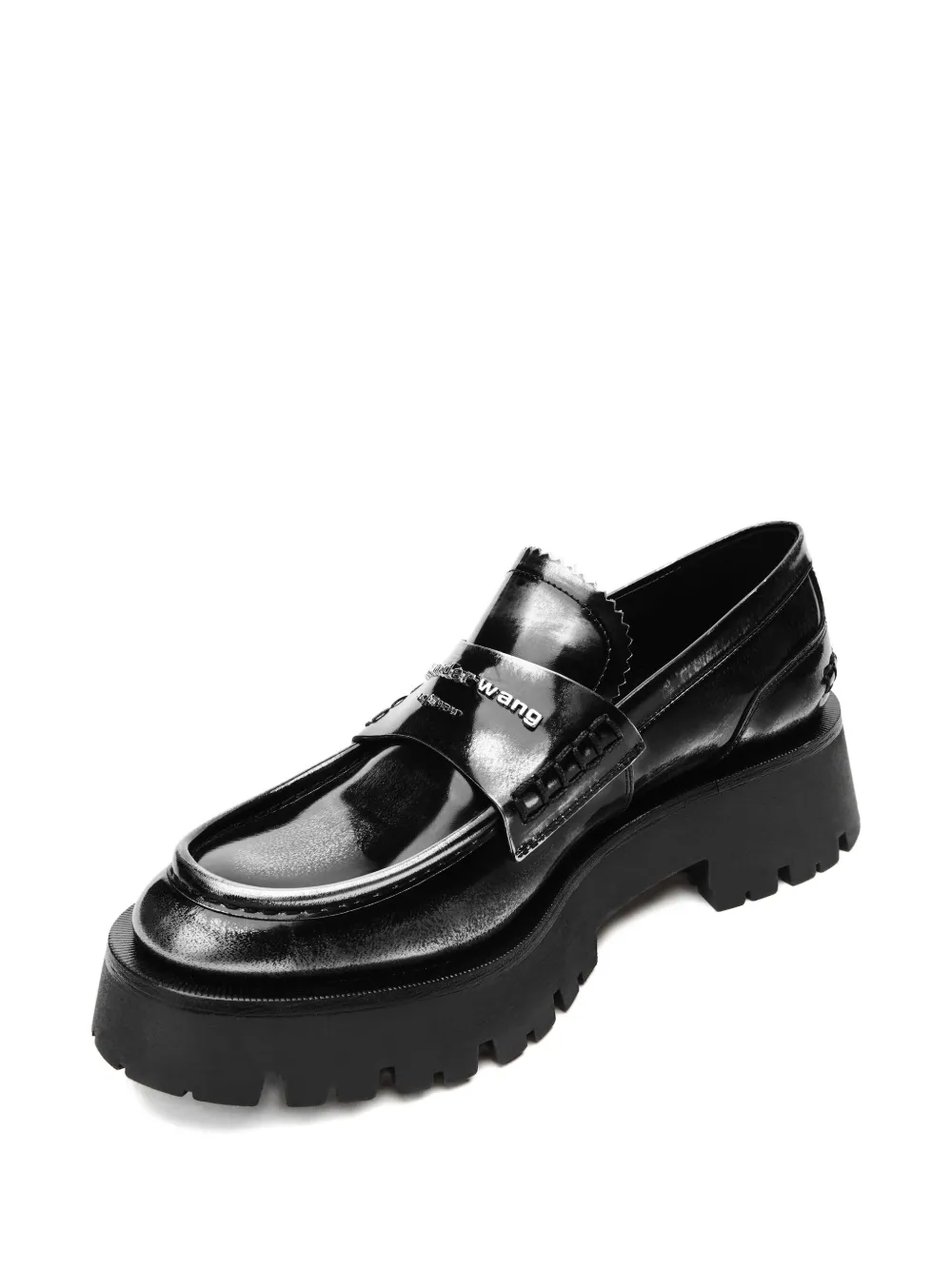 Лоферы с рельефной подошвой и логотипом Alexander Wang, черный — фото 2