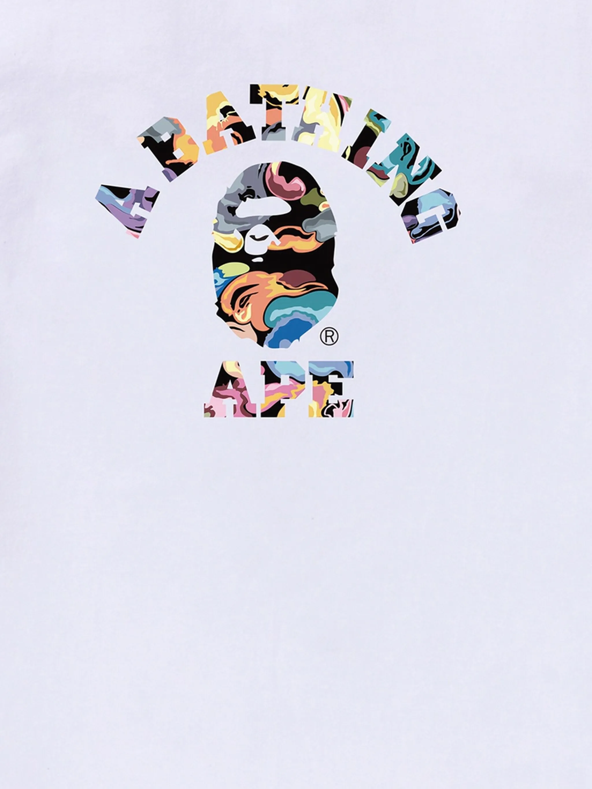 

Футболка с графическим логотипом A Bathing Ape, белый