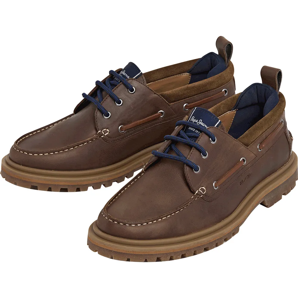 Лоферы Pepe Jeans Rob Deck boat shoes, коричневый — фото 2