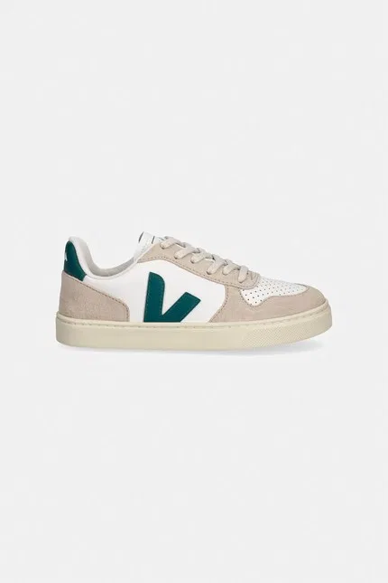 Кроссовки кожаные Small V-10 Laces Veja, бежевый — фото 2