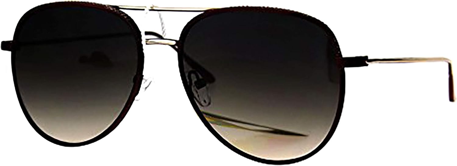 

Круглые солнцезащитные очки-авиаторы для женщин, качественная металлическая оправа, модные солнцезащитные очки с защитой от УФ-излучения 400 PASTL, Burgundy (Brown Smoke)