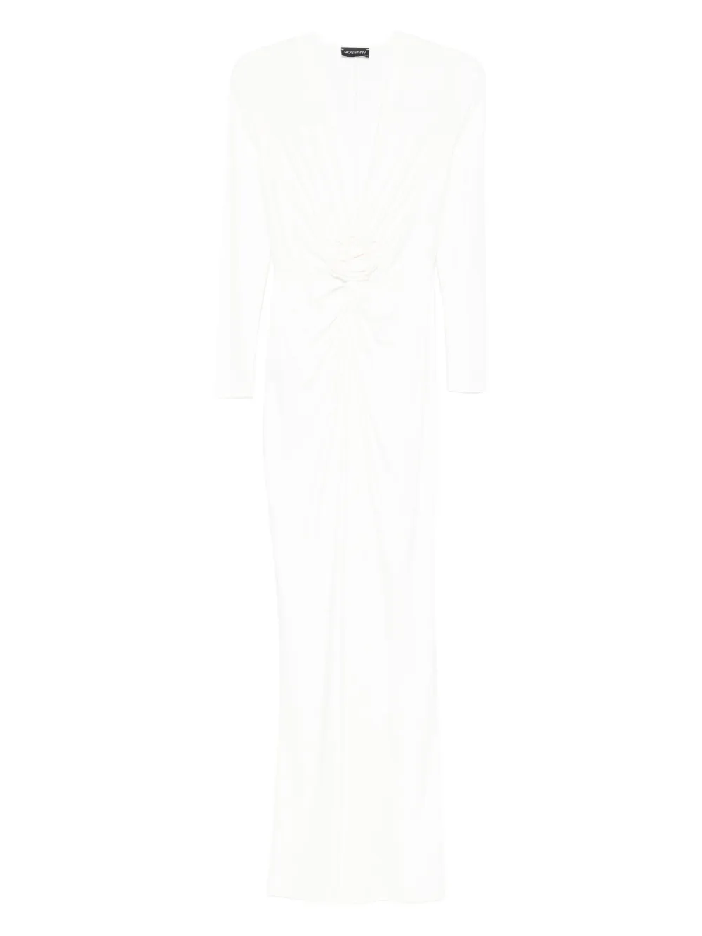 

Платье макси Mallorca с воротником-стойкой и длинными рукавами ROSERRY, белый