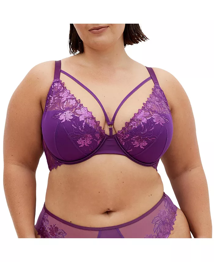 

Контурный бюстгальтер размера Plus Tara Plunge CITY CHIC, фиолетовый