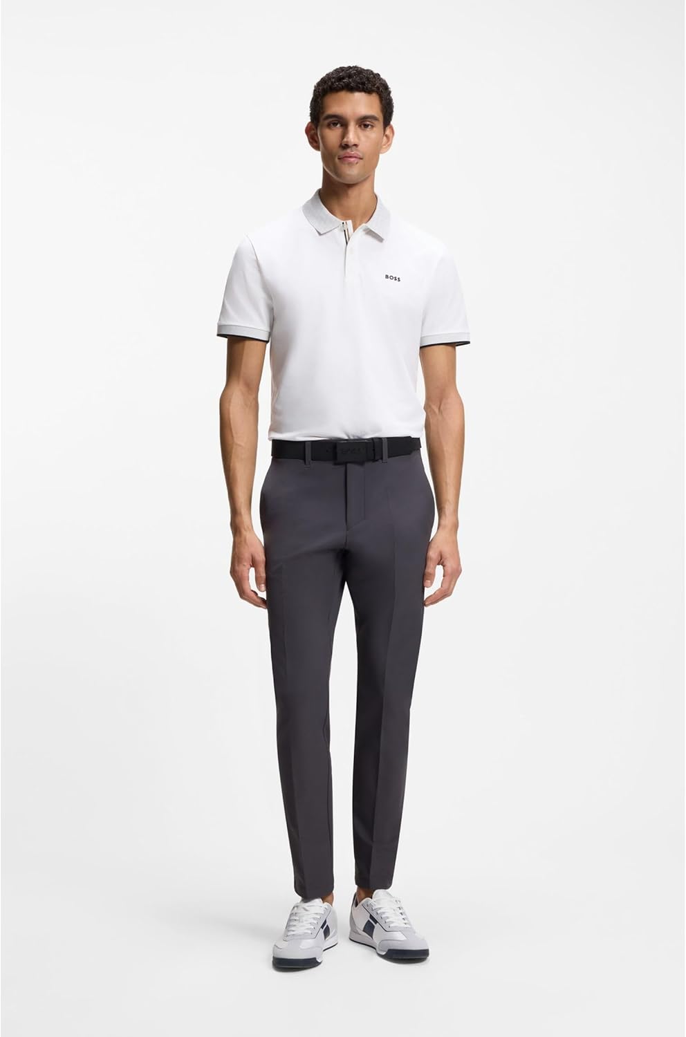 Мужские кроссовки BOSS Mens NitanLowpnymith 10271652 01, белый — фото 2