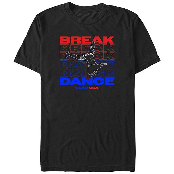 

Футболка Big & tall с принтом break dance team usa Unbranded