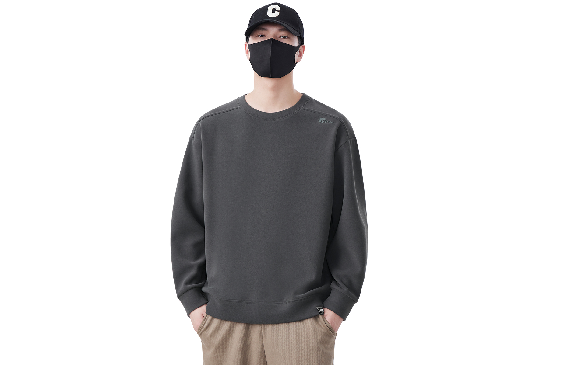 

Унисекс свитшоты с круглым вырезом, умеренные другие Jeep, iron серый