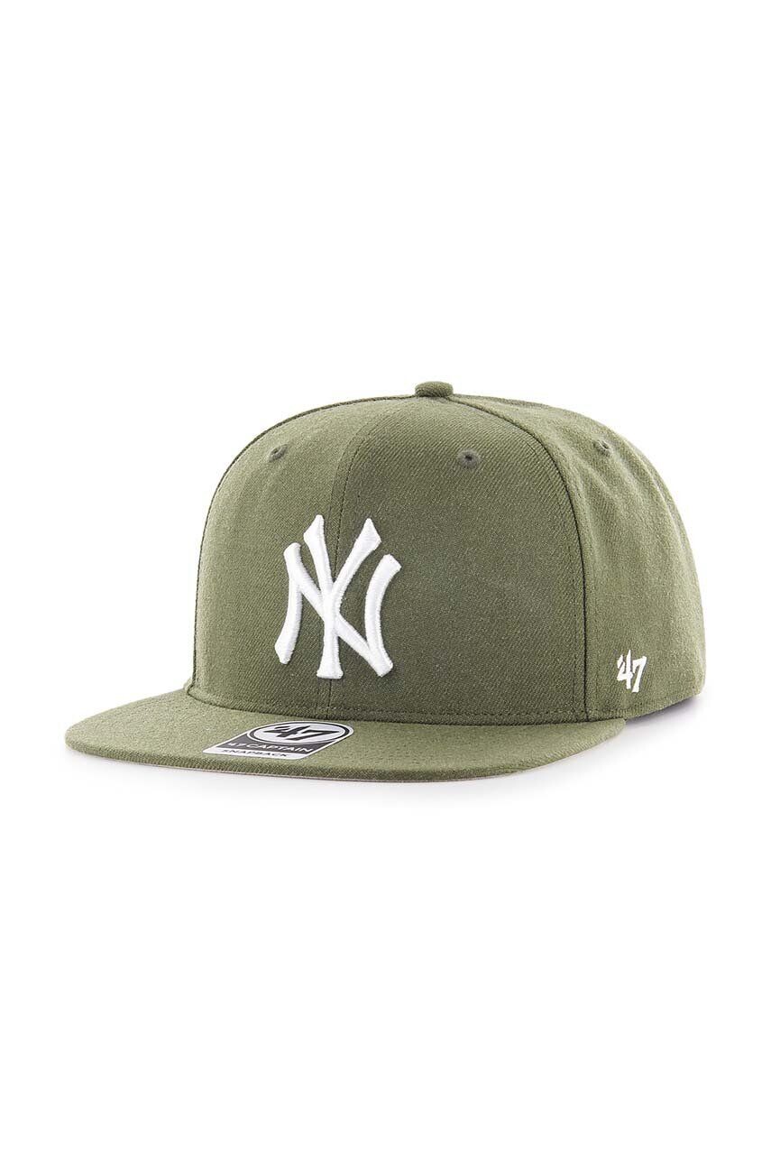 

47 фирменная хлопковая кепка MLB New York Yankees с козырьком 47 Brand, зеленый