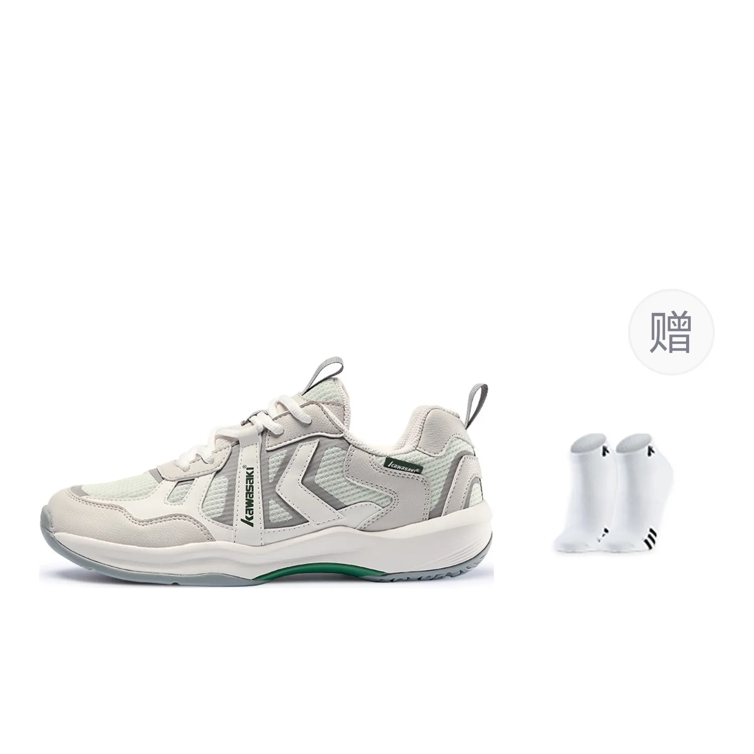 Kawasaki Кроссовки для бадминтона Glory Series Cushioning Lightweight Low top Unisex Stone Gray
