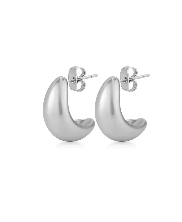 

Серьги-Слезинки Dome Huggie Hollywood Sensation, silver