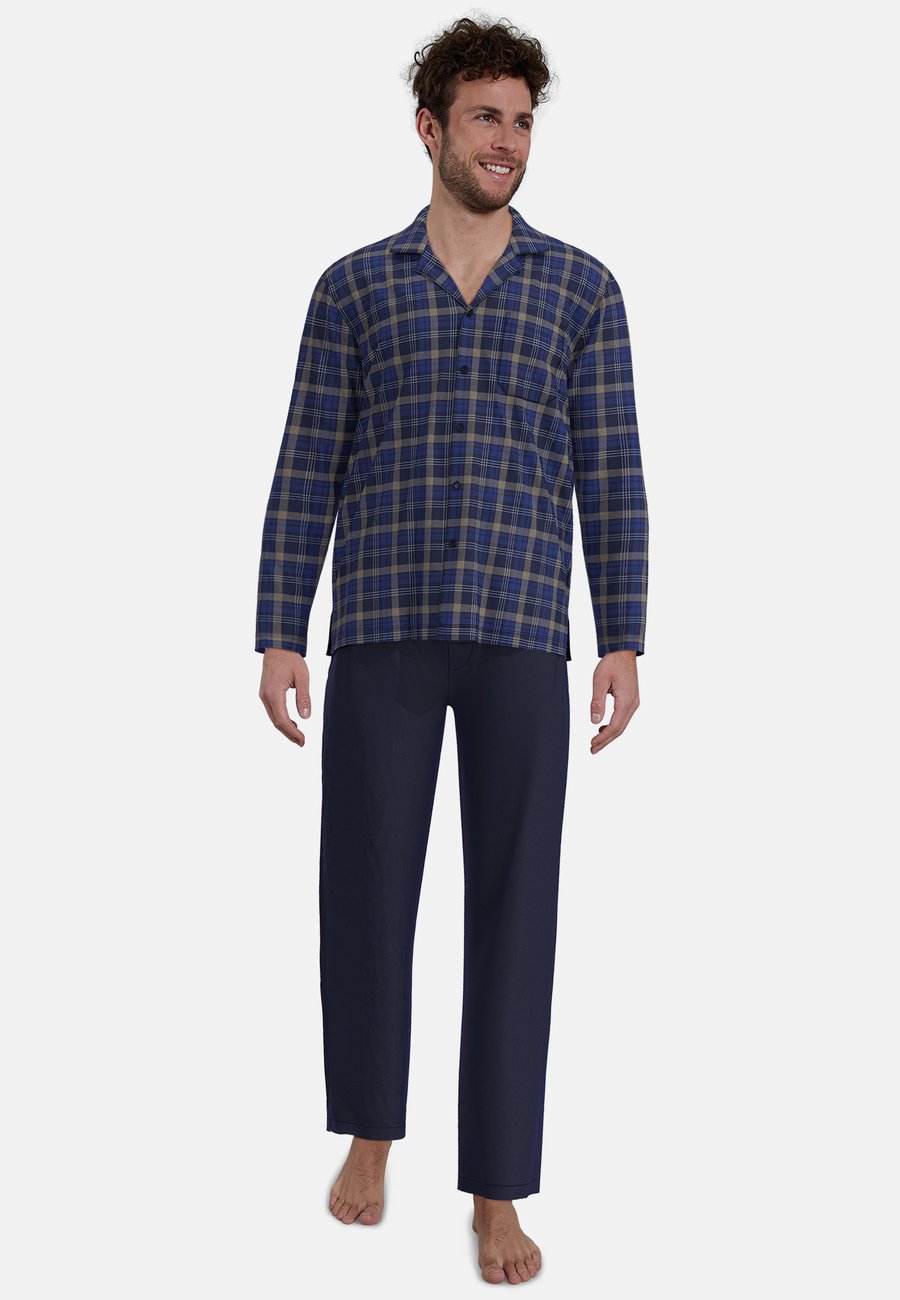 

Пижамный комплект Götzburg SET, Blau-Mittel-Karo/Blue