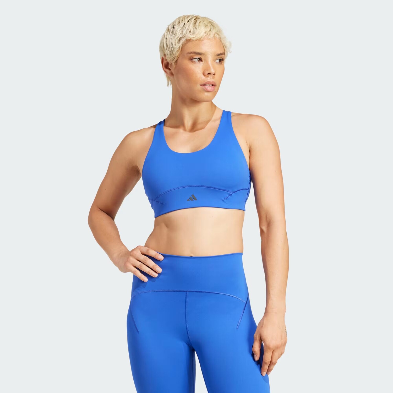 

Бюстгальтер средней поддержки All Me Luxe Adidas, цвет Semi Lucid Blue