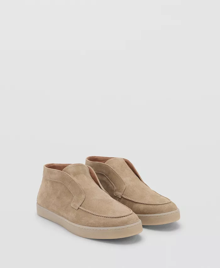 

Мужские замшевые кожаные ботинки Mango, загар/бежевый