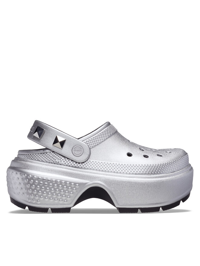 

Шлепанцы Crocs Stomp Metallic Clog 210362 Plata, серебряный