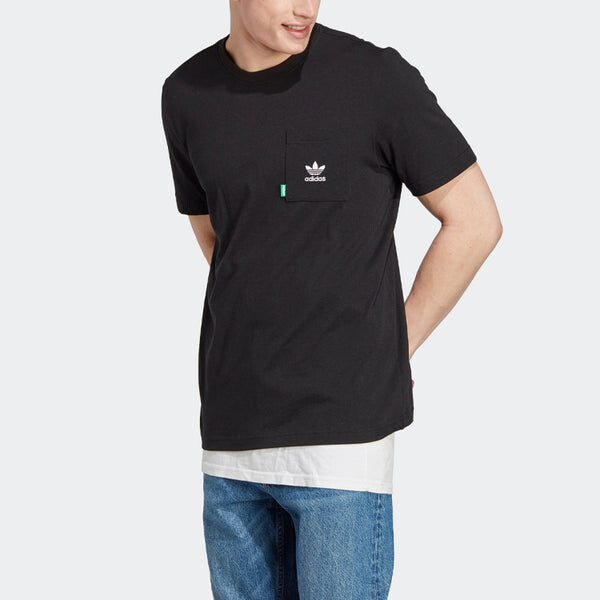 Футболка originals essentials+ made with hemp t-shirt 'black' Adidas, черный — фото 2