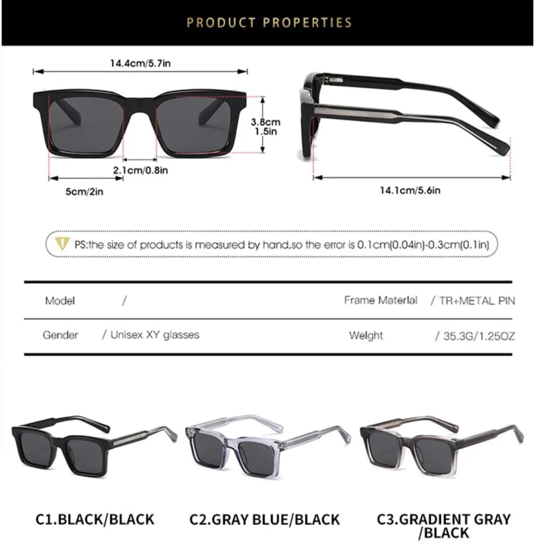 

Квадратные солнцезащитные очки для мужчин, солнцезащитные очки с сердечником из нержавеющей стали, качественные очки для вождения и рыбалки TVTBBVV, Gradient Gray