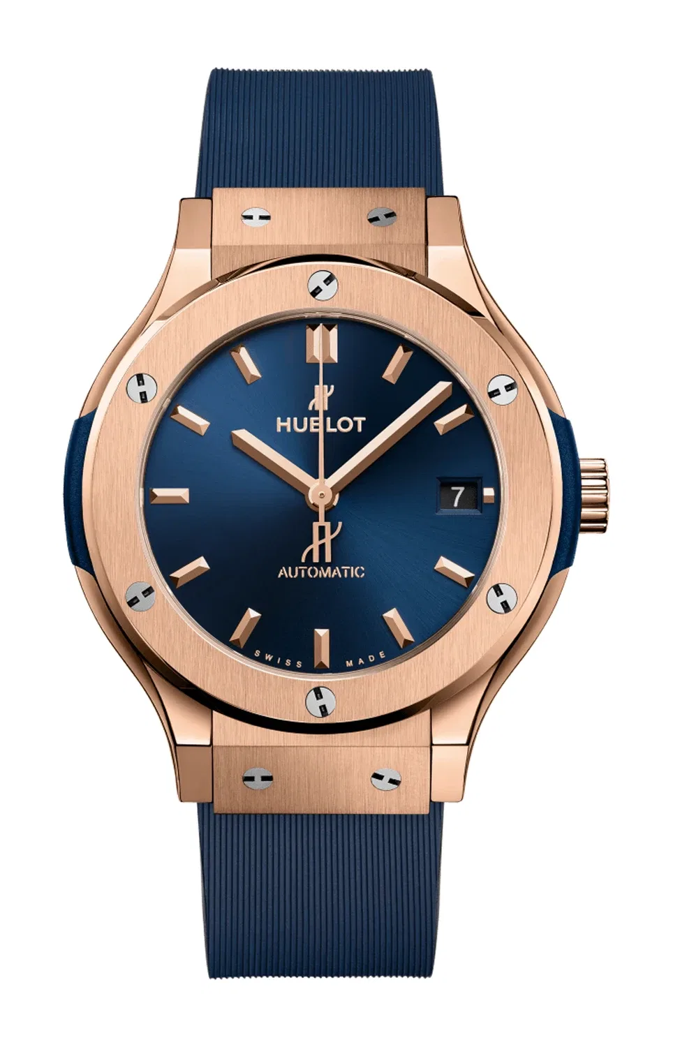 Классик Фьюжн Кинг Голд Блю 38 мм - 565.OX.7180.RX HUBLOT, золотой
