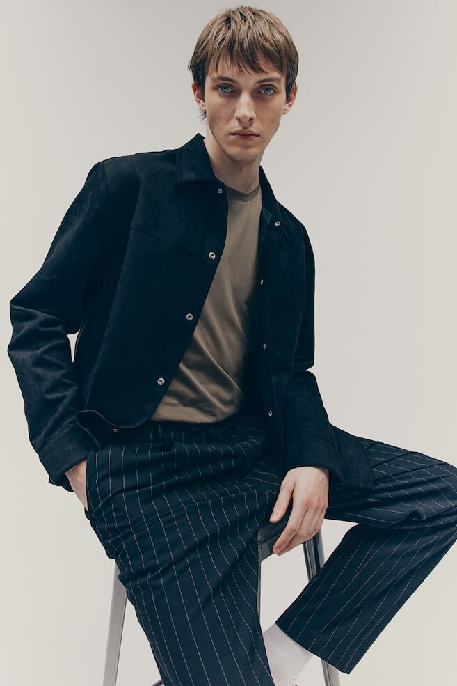 

Футболка из хлопка пима, облегающая H&M, коричневый