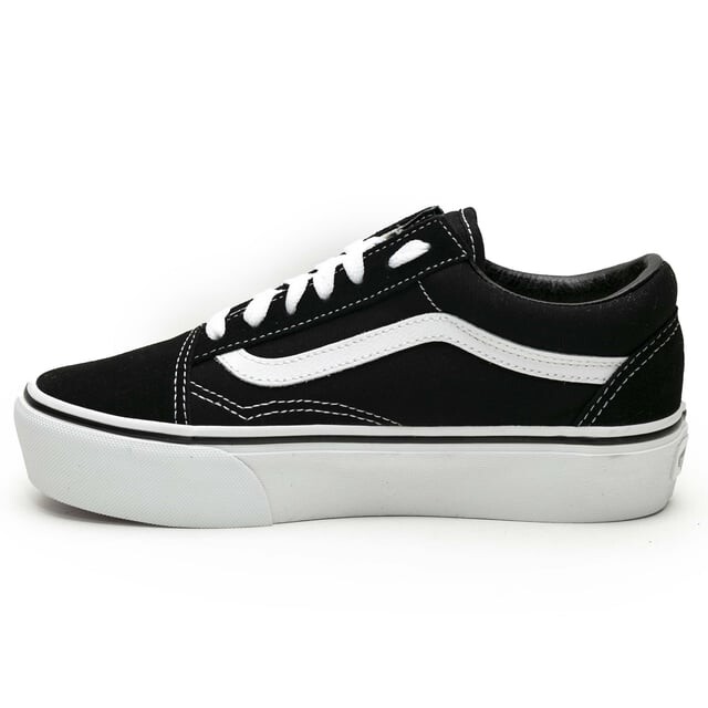 Кроссовки на платформе старой школы Vans, черный — фото 2