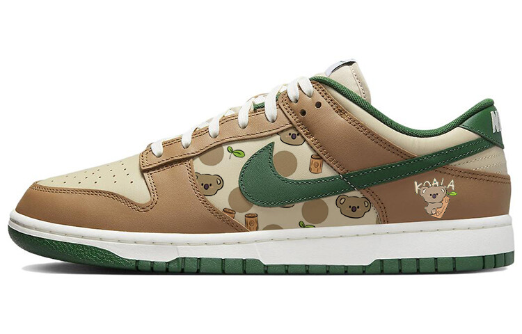 

Кроссовки Nike Dunk Skateboarding Shoes Unisex Low-top Brown/Green, коричневый