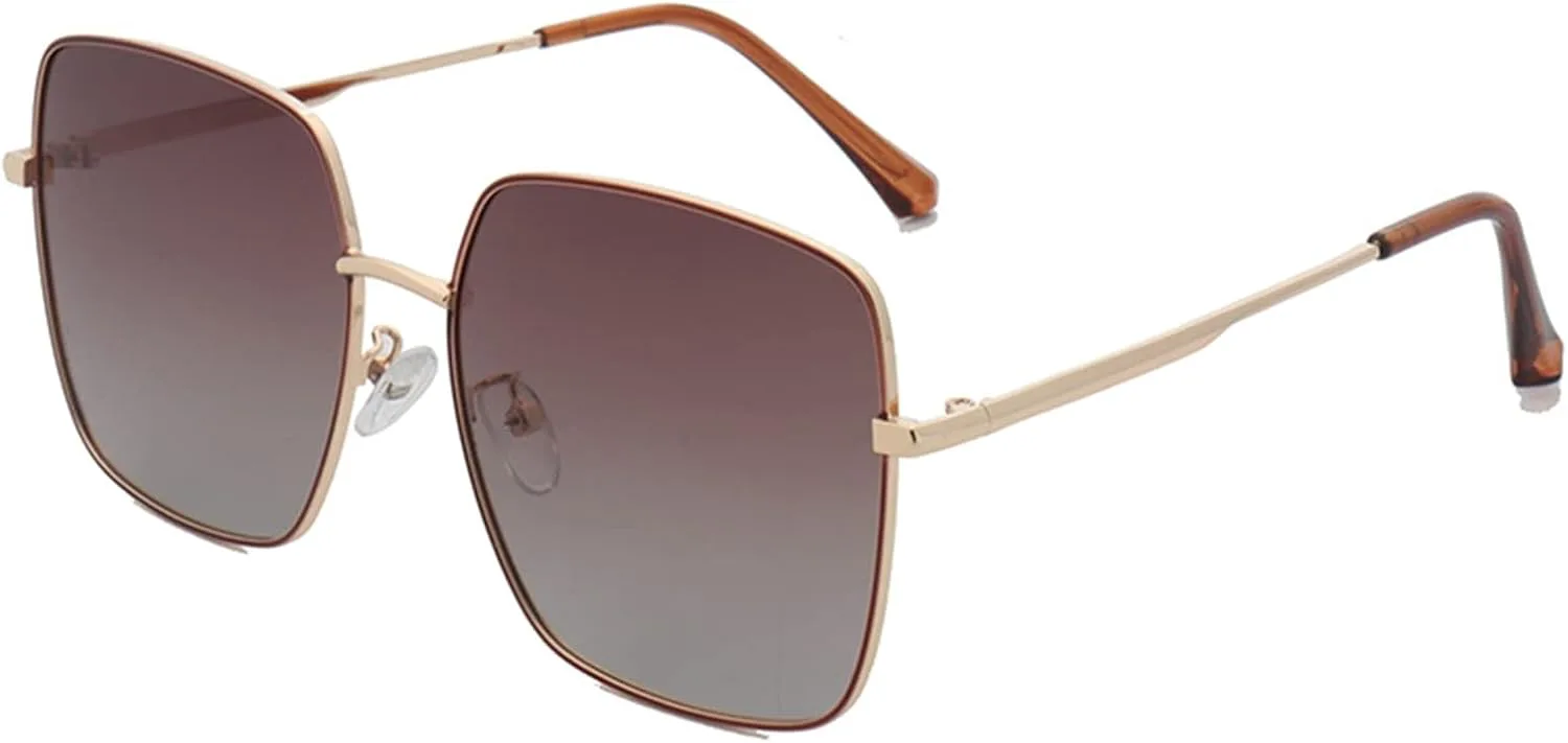 

Женские поляризованные солнцезащитные очки в стиле ретро с металлическим покрытием и декоративными солнцезащитными козырьками (Цвет: C, Размер: Средний) MTZJH, E