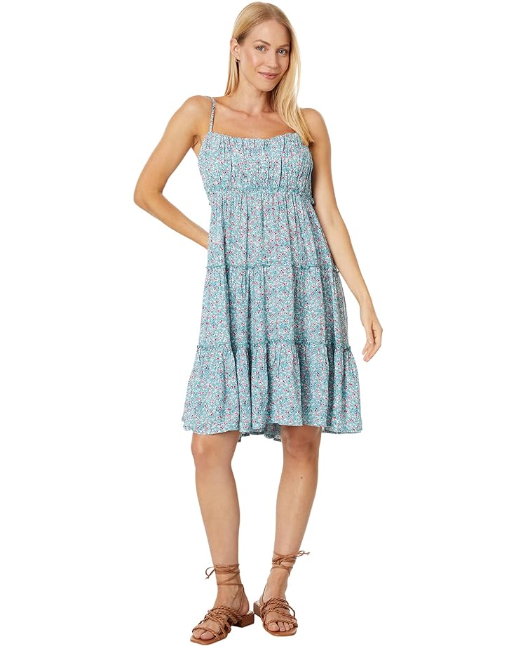 

Платье Lucky Brand Tiered Floral Mini, цвет Blue Multi