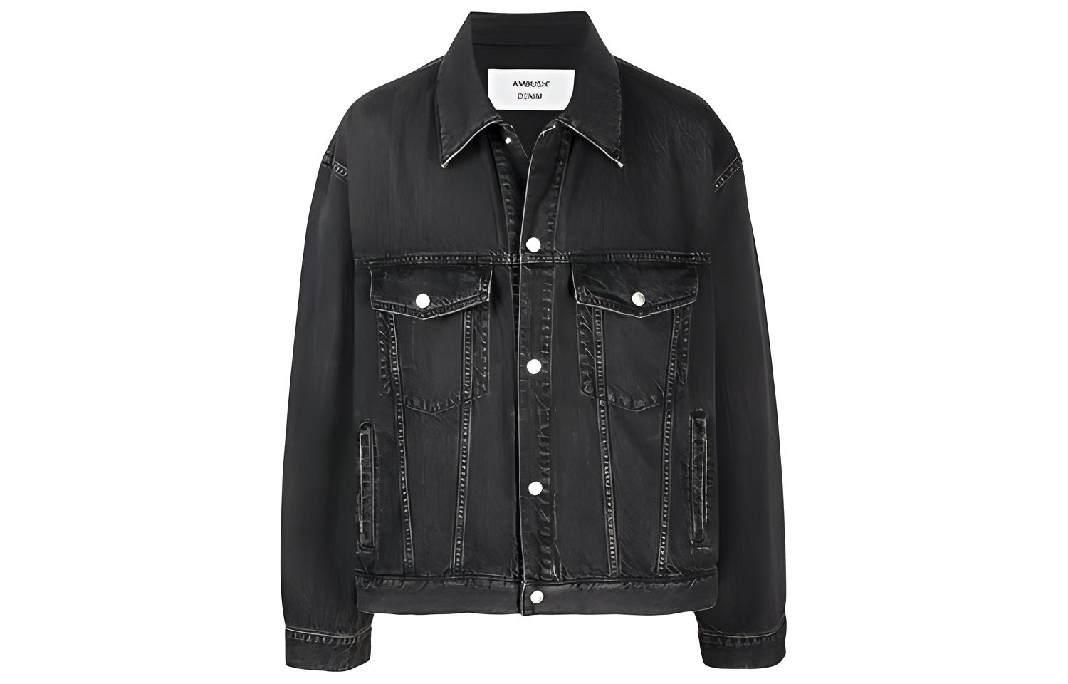 

AMBUSH Черная джинсовая куртка мужская