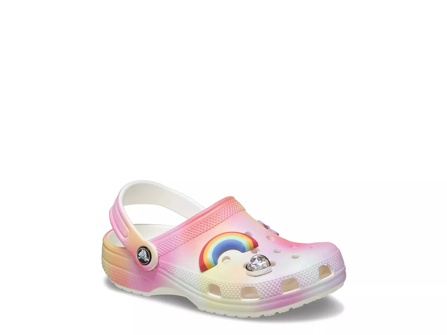 

Сабо Crocs Classic Ombre Charm — детские, белые/многоцветные