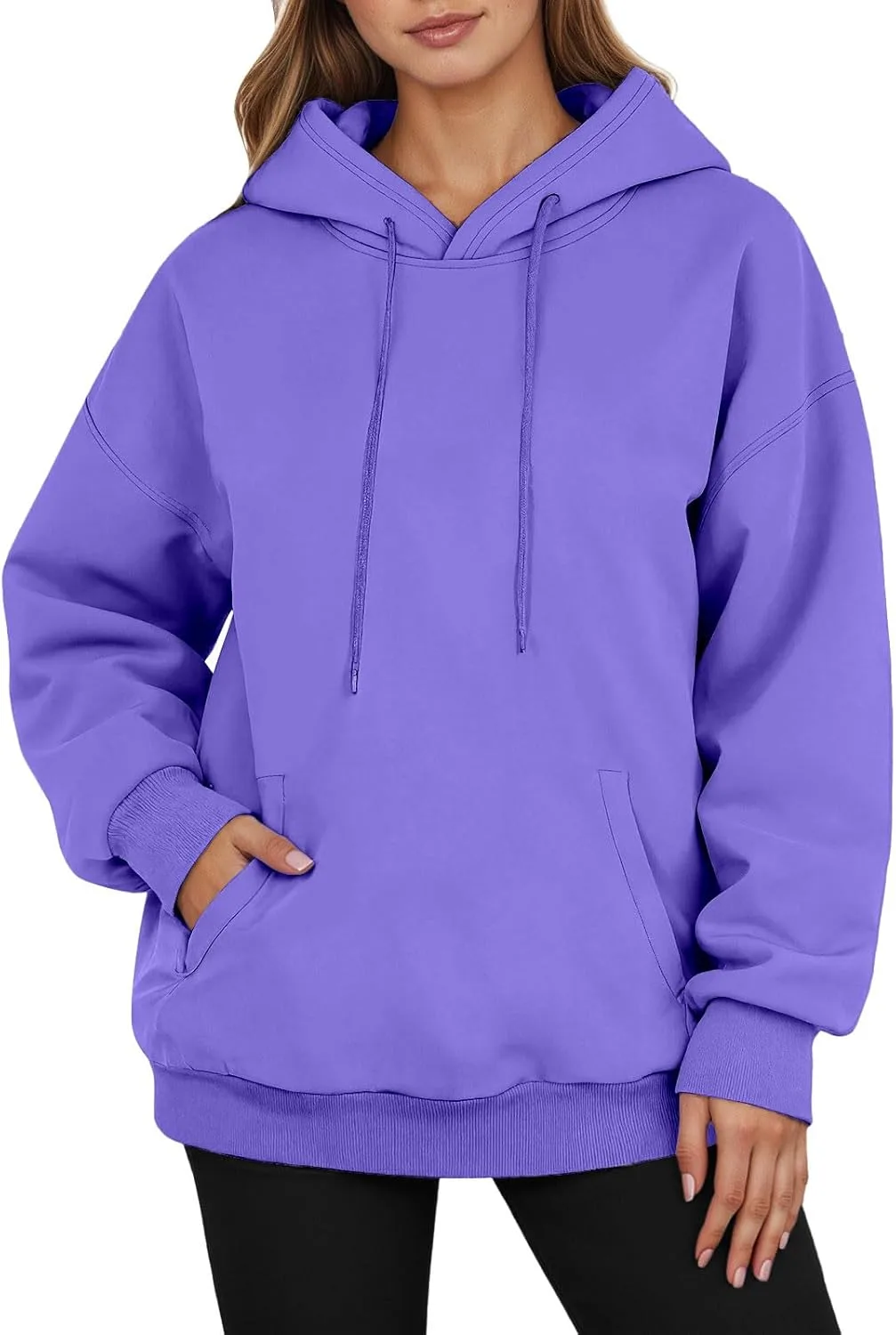 

Оверсайз худи для женщин, уютный свитшот с длинным рукавом Franterd