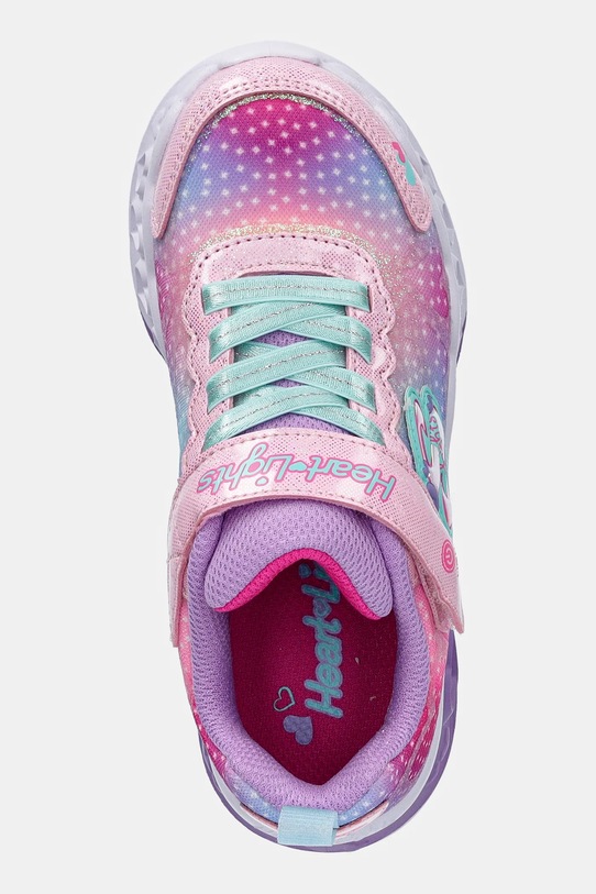 Детские кроссовки Flutter Heart Lights Skechers, розовый — фото 4