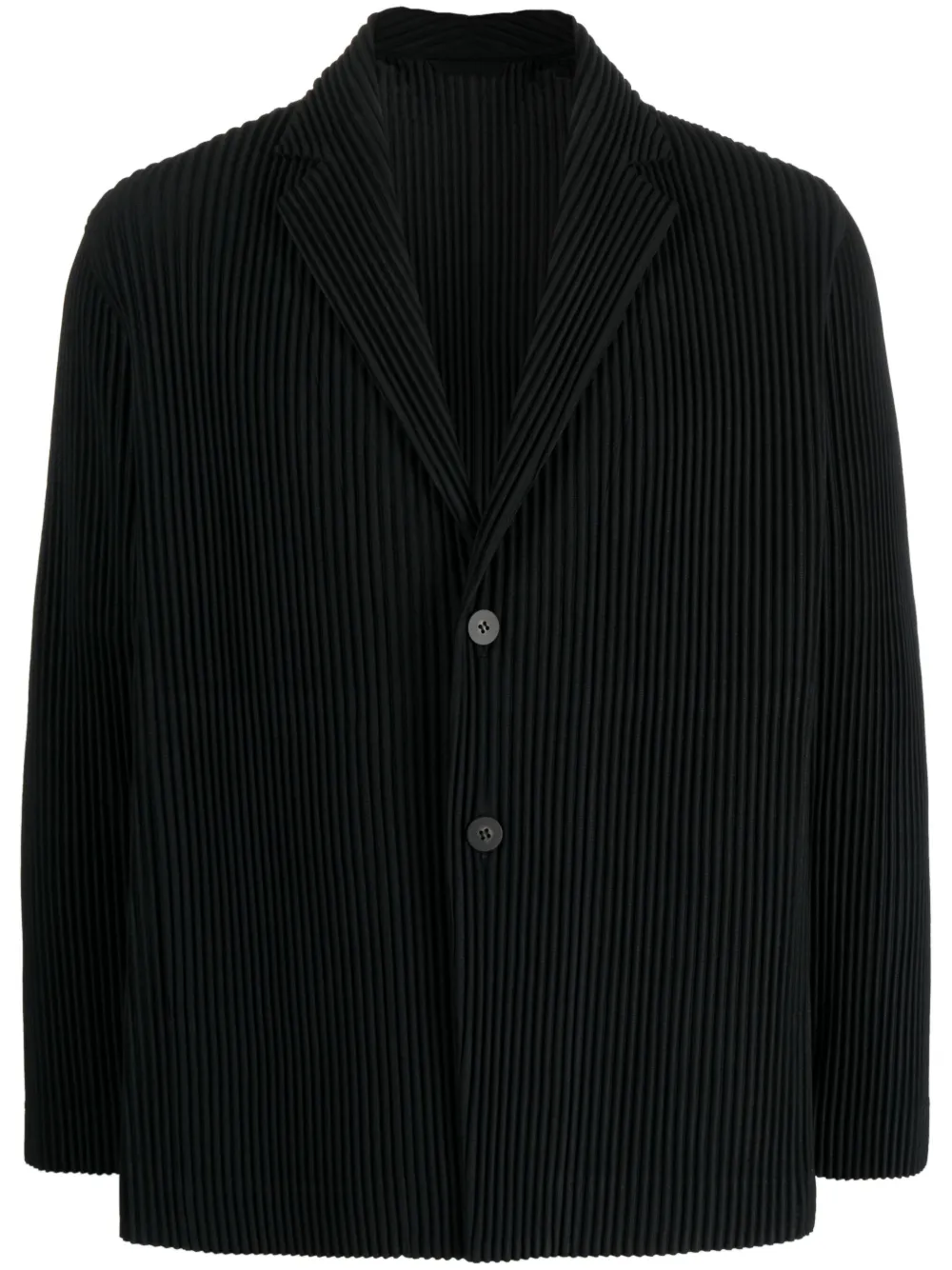 

Плиссированный однобортный пиджак Homme Plissé Issey Miyake, черный