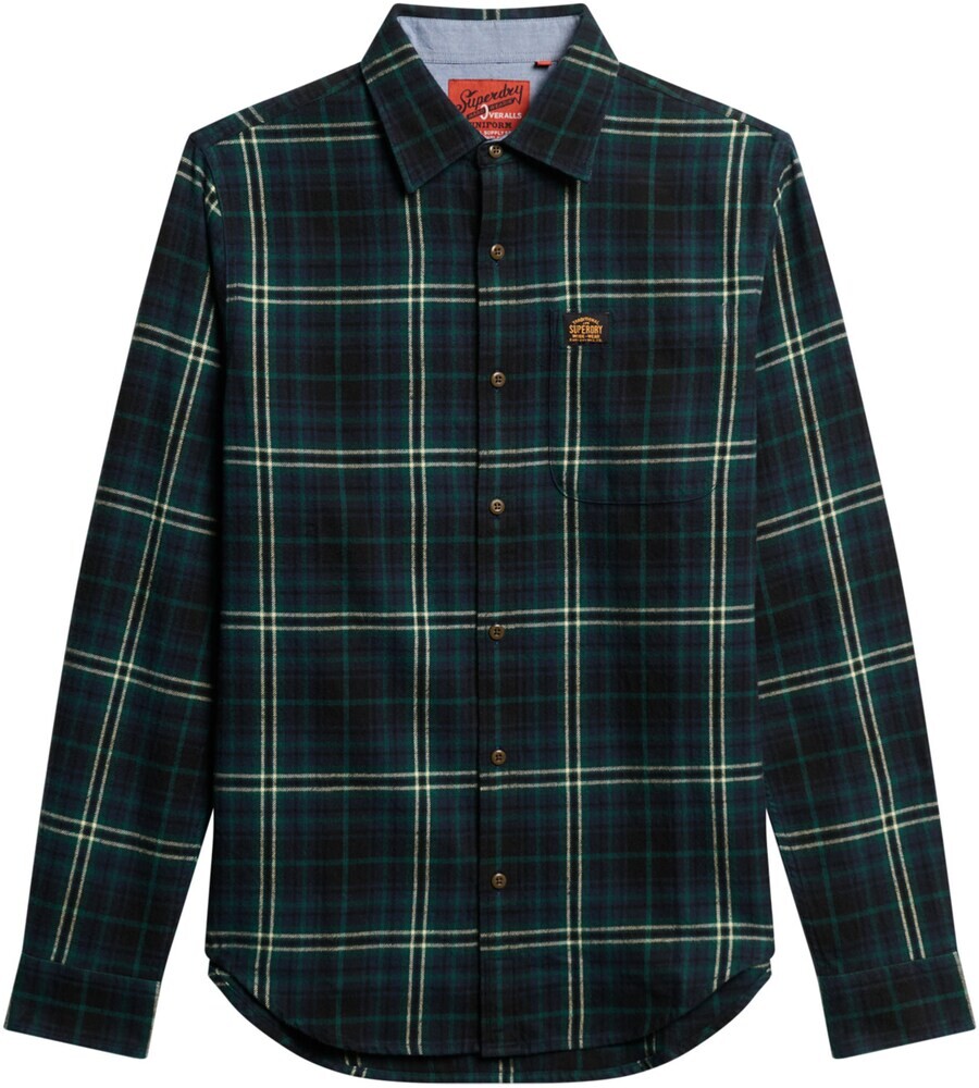 

Клетчатая рубашка Superdry Comfort fit Button Up Shirt, темно-зеленый