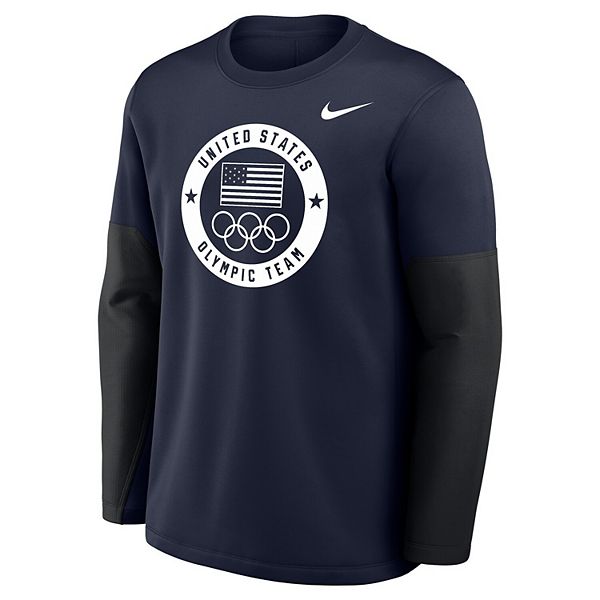 Мужская синяя толстовка Team USA Coaches Therma-Fit с длинным рукавом Nike — фото 3